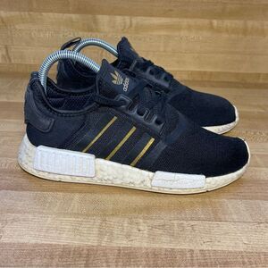 Adidas NMD_R1 Women's Size 9 Men’s 7.5 Sneakers Shoes FW6433 Black/Gold